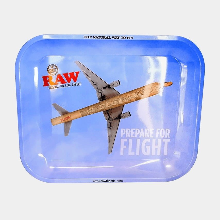 RAW - Bandeja rodante para prepararse para el vuelo