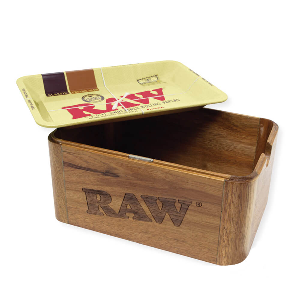 Mini bandeja RAW Cache Box + caja de madera
