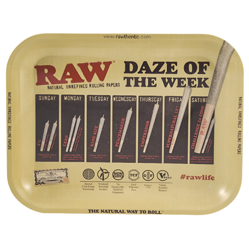 RAW - Bandeja metálica grande para liar Daze Of The Week