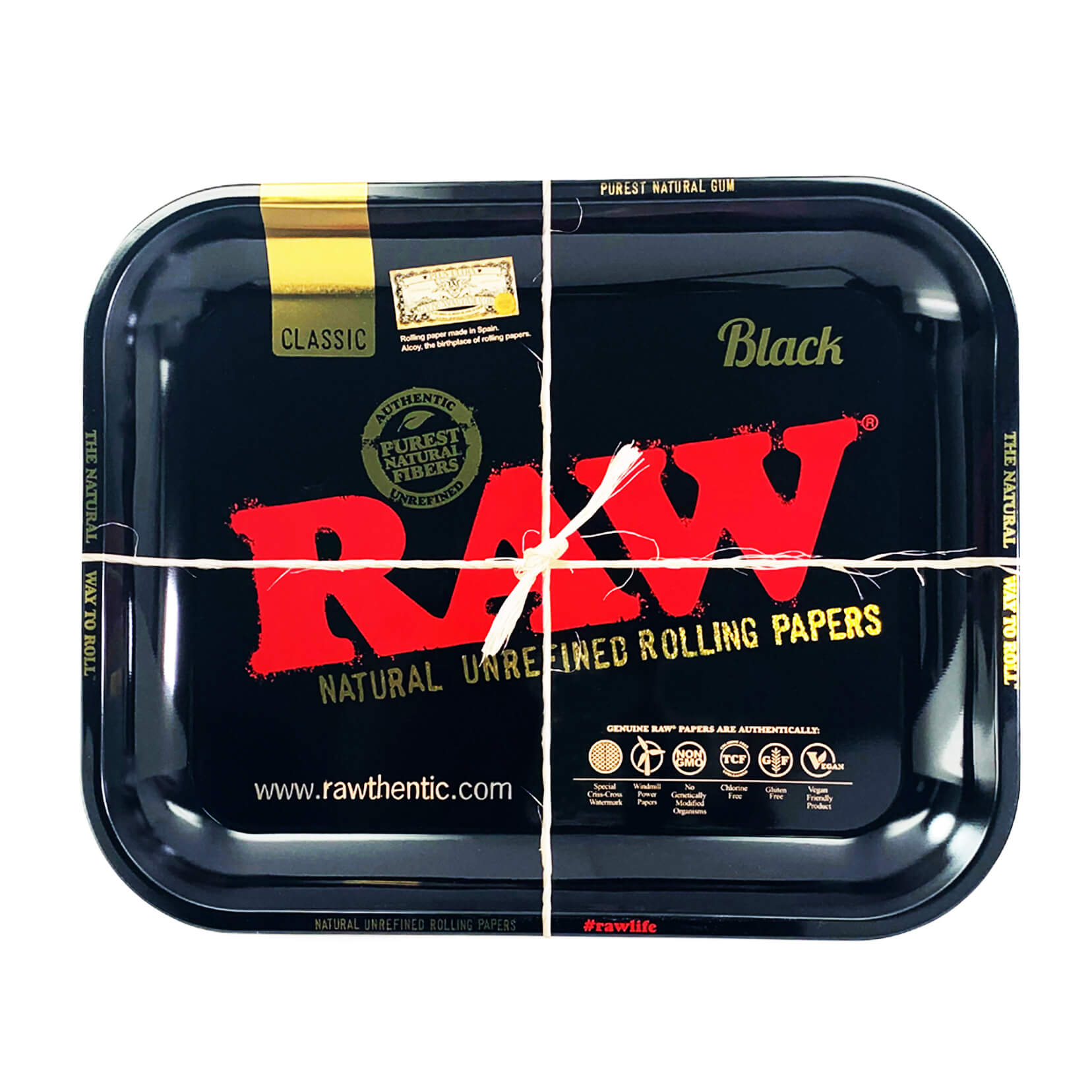Bandeja de liar de metal negro RAW
