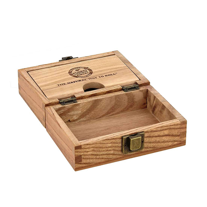 Caja de madera cruda