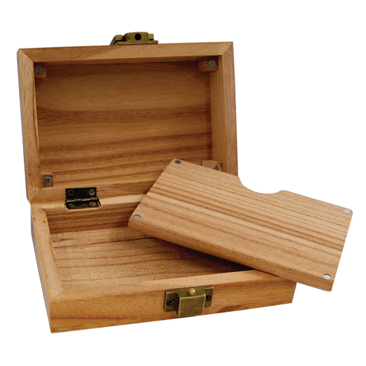 Caja de madera cruda