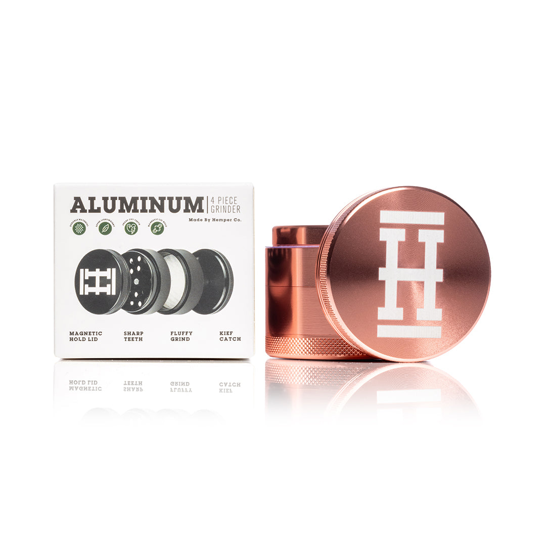 Anodized Aluminum Herb Grinder | 4 Piece 2.2" Large Size
