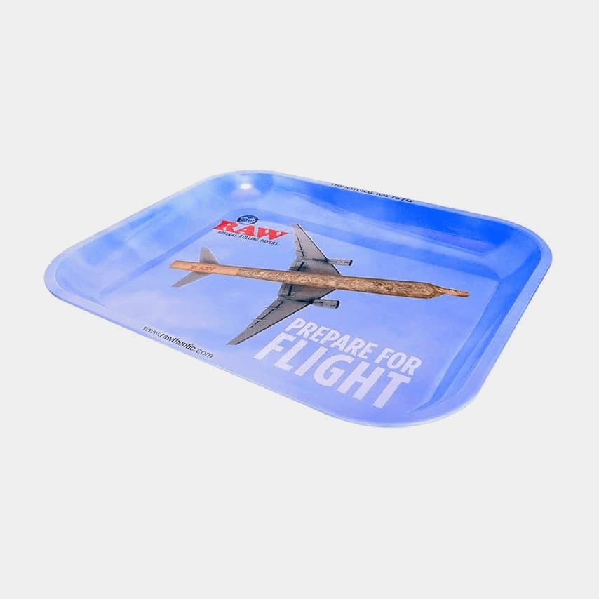 RAW - Bandeja rodante para prepararse para el vuelo