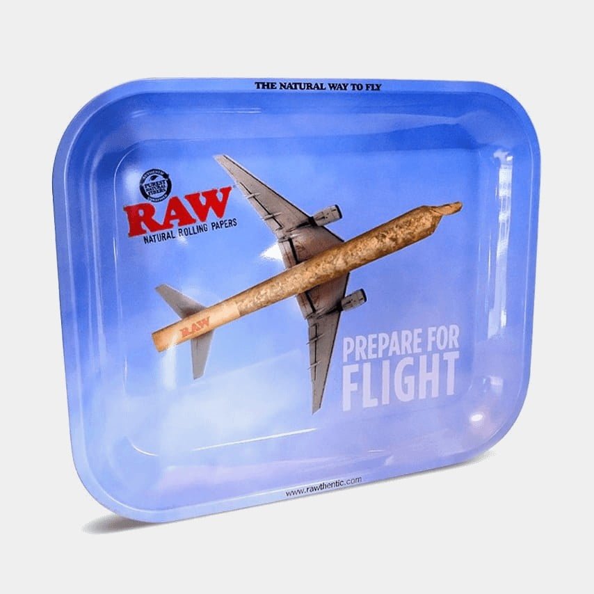 RAW - Bandeja rodante para prepararse para el vuelo