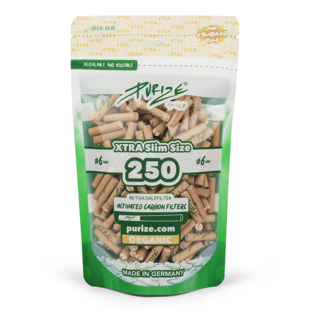 250 filtros PURIZE XTRA Slim Size