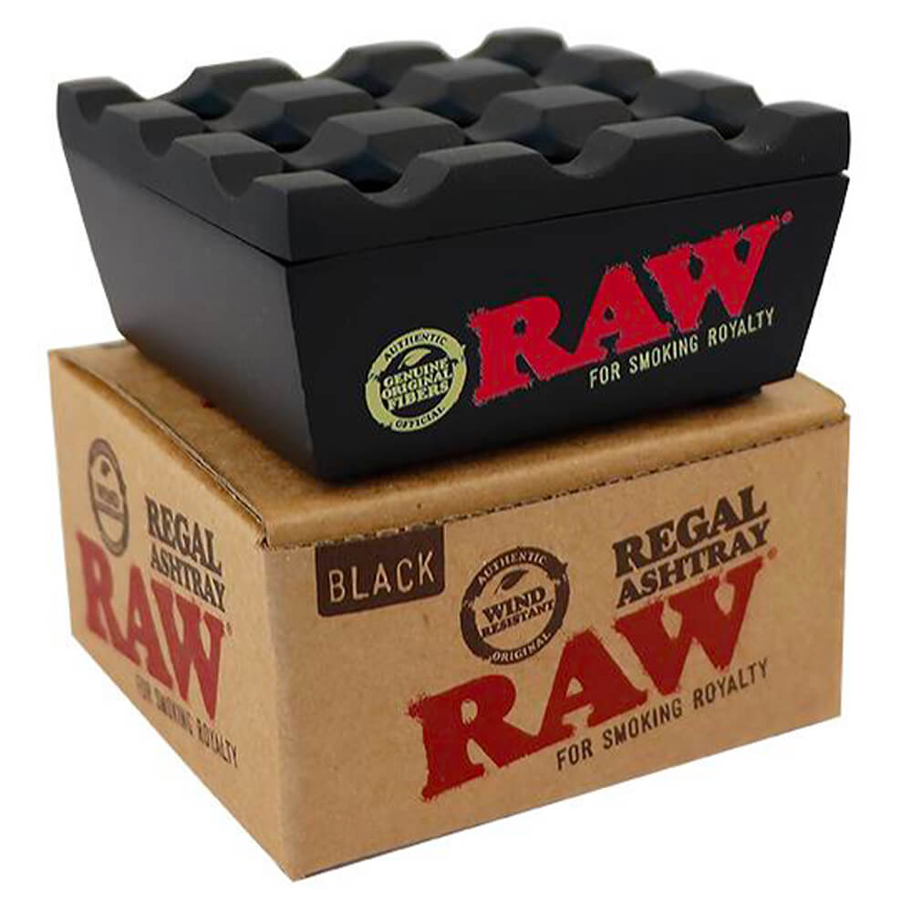 Cenicero negro de metal RAW Regal